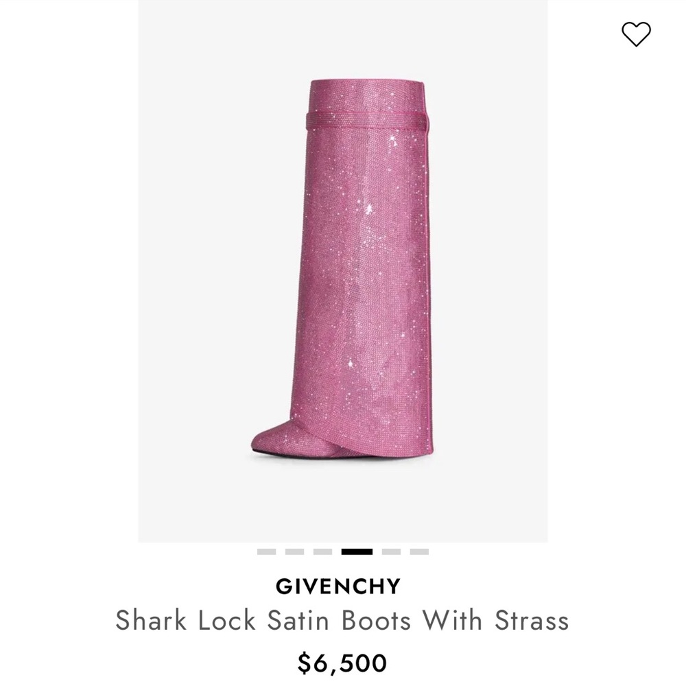 Brand New Givenchy Glittery Pink Shark Lock Boots - Picture 7 of 9